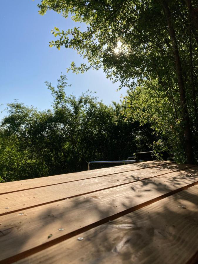 Cabane Bivouac Avec Echelle A L'Ombre Des Chenes Idrac-Respailles Exterior photo